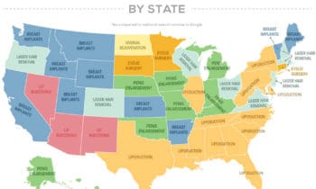 Popular Plastic Surgeries in Each State